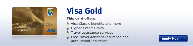 Visa Gold- This card offers: Visa Classic benefits and more,Higher Credit Limits, Travel assistance services,Free Travel Accident Insurance and Auto Rental Insurance