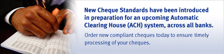 Cheque Standards required by ECCB