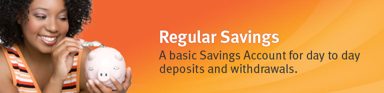 Regular Savings. A basic savings account for day to day deposits and withdrawals.